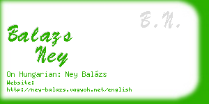 balazs ney business card